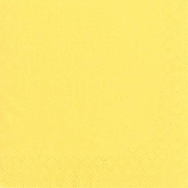 1000 Stück Servietten, gelb 3-lagig 1/4-Falz 33 x 33 cm