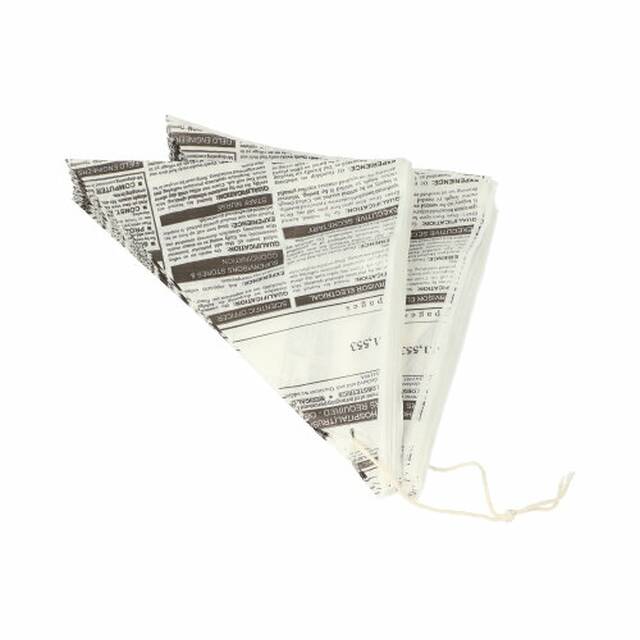 1000 Stck Spitztten, Pergamentersatz, fettdicht, Fllinhalt 125 g, gefdelt, 19 x 19 x 27 cm  Newsprint 