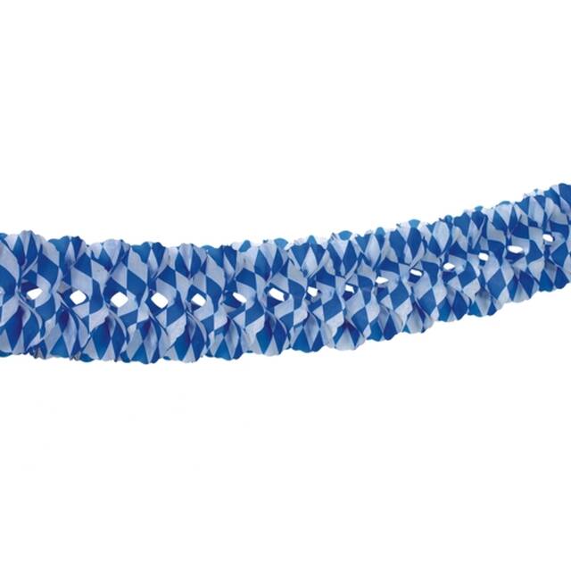 5 Stck Groraumgirlande aus Papier  16 cm  10 m  Bayrisch Blau  schwer entflammbar
