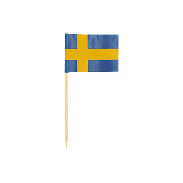 1200 Stck Partypicker, Flaggen 8 cm  Sweden 