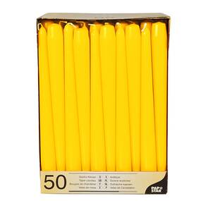 100 Stück Leuchterkerzen gelb Ø 2,2 cm · 25 cm