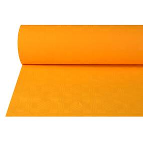 4 Papiertischtuch mit Damastprägung 50 m x 1 m orange