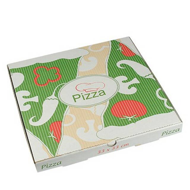 100 Stck Pizzakartons, Cellulose  pure  eckig 33 x 33 x 3 cm