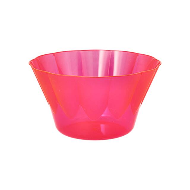 216 Stck Einweg-Dessertschalen / Eisbecher To Go, PS rund 400 ml  12 cm  7 cm pink