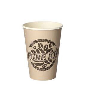2000 Stck Bio-Kaffeebecher, Pappe  pure  0,18 l  Pure Joy 