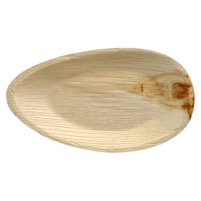 100 Stck Palmblatt Teller  pure  oval 18 x 32 cm