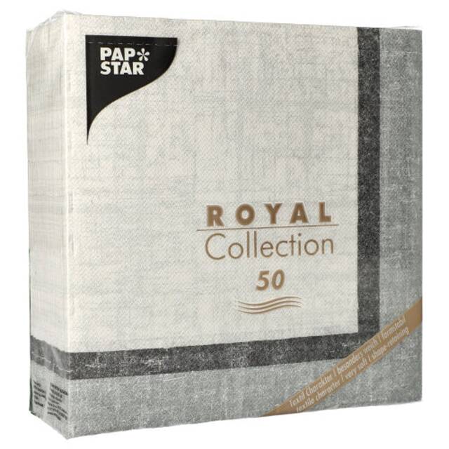 250 Stck Servietten  ROYAL Collection  1/4-Falz 40 x 40 cm  Chalk 