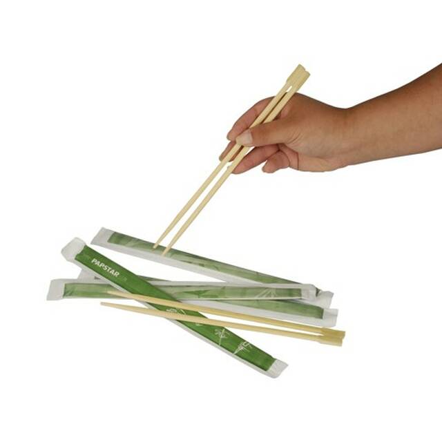 500 Stck Essstbchen aus Bambus, 23 cm, einzeln verpackt