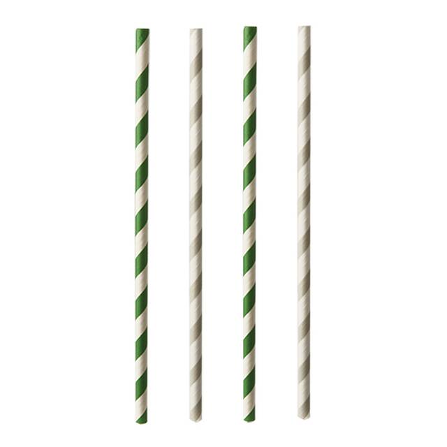 500 Stck Papierstrohhalme  pure   6 mm  20 cm farbig sortiert  Stripes 