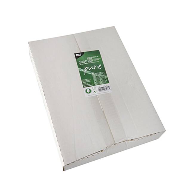 10000 Stck Sahneabdeckpapier  pure  22 x 16 cm weiss mit Palmwachsbeschichtung