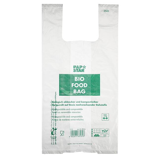 1000 Stck Hemdchentragetaschen aus Bio-Folie, 55 x 28 cm, transparent, auf Rolle