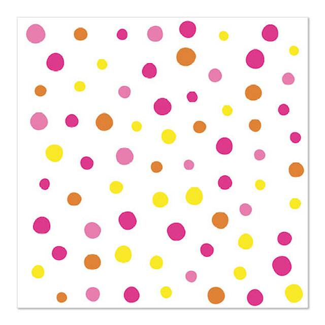 360 Stck Servietten, pink, 3-lagig, 1/4-Falz, 33 x 33 cm,  Colourful Dots 