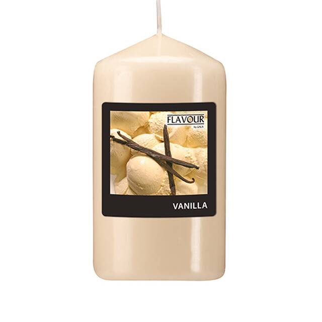 6 Duft-Stumpenkerzen, Vanilla, Ø 58 mm · 110 mm,  Flavour 