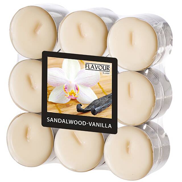 180 Stck Duftteelichter, Sandalwood-Vanilla,  37,5 mm  16,6 mm,  Flavour 