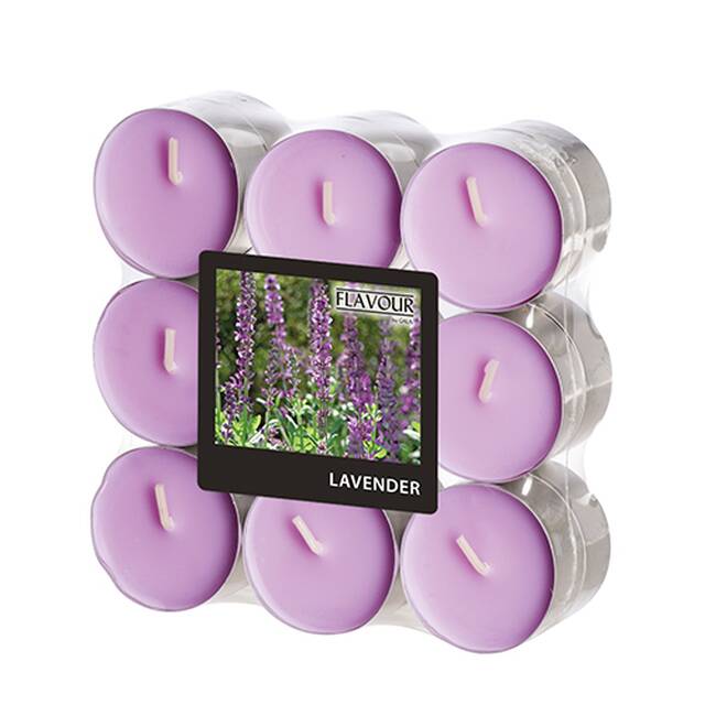 180 Stck Duftteelichter, Lavendel,  37,5 mm  16,6 mm,  Flavour 