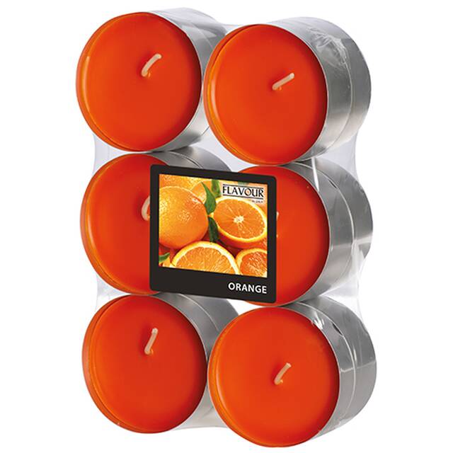144 Stck Maxi Duftteelichter, Orange,  58 mm  24 mm,  Flavour 