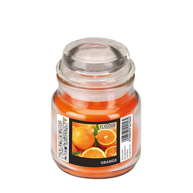 6 Stck Duftkerzen im Glas, Orange,  63 mm  85 mm,  Flavour 