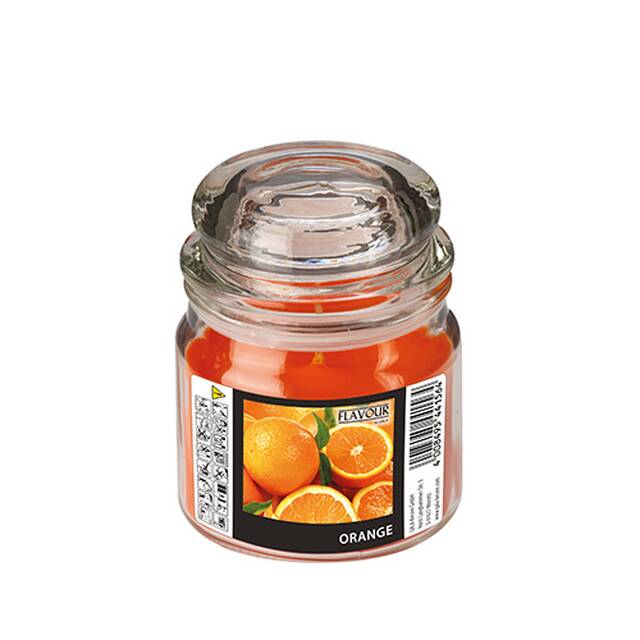 4 Stck Maxi-Duftkerzen im Glas, Orange,  90 mm  120 mm,  Flavour 