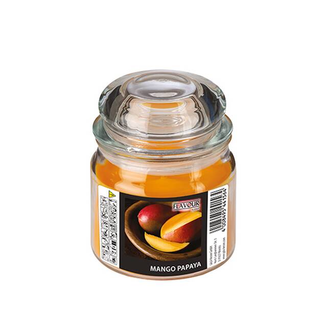 4 Stck Maxi-Duftkerzen im Glas, Mango-Papaya,  90 mm  120 mm,  Flavour 