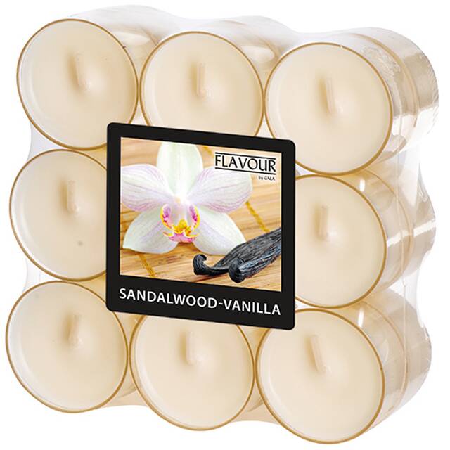 108 Stck Duftteelichter, Sandalwood-Vanilla,  38 mm  24 mm,  Flavour 