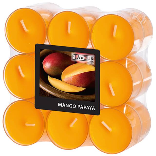 108 Stck Duftteelichter, Mango-Papaya,  38 mm  24 mm,  Flavour 