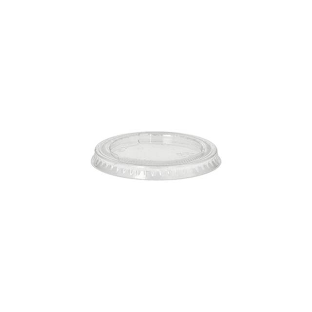 500 Stck Deckel fr Portionsbecher, PLA  pure  rund  6 cm transparent