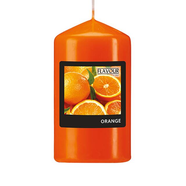 6 Stck Duft-Stumpenkerzen, Orange,  58 mm  110 mm,  Flavour 