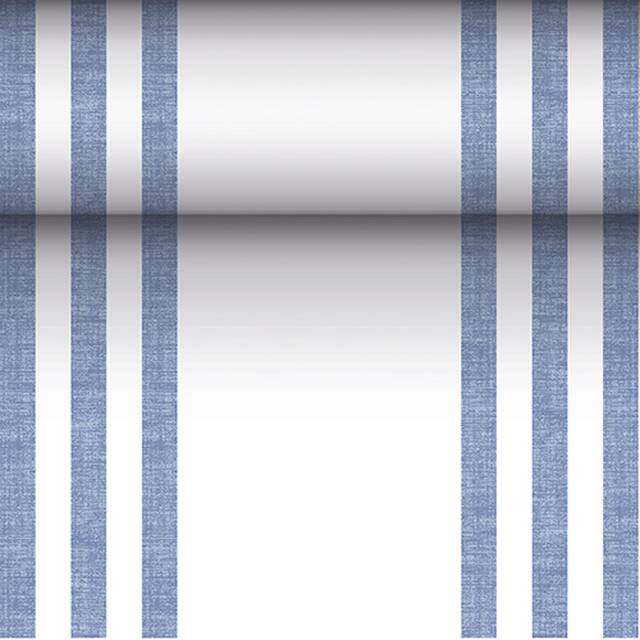 4 Stck Tischlufer, blau, stoffhnlich, PV-Tissue Mix,  ROYAL Collection , 24 m x 40 cm,  Lines 