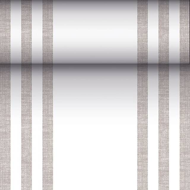 4 Stück Tischläufer grau, stoffähnlich, PV-Tissue Mix,  ROYAL Collection , 24 m x 40 cm,  Lines 