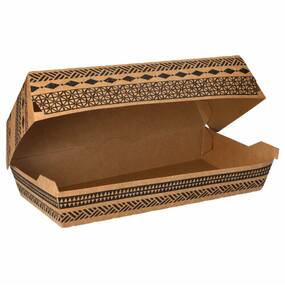 300 Stck Baguetteboxen  Maori , 5,3 x 13,1 x 24,8 cm, braun