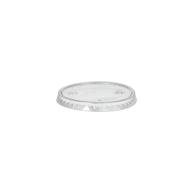 2500 Stück Deckel für Portionsbecher  pure , rPET, rund, Ø 6,5 cm, transparent