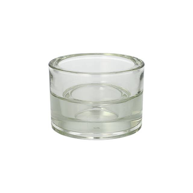 6 Stck Kerzenhalter Glas  8,2 cm  5,7 cm klar  2in1  fr Teelichte und Maxilichte
