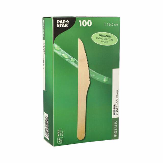 1000 Stck Holzmesser  pure  16,5 cm, gewachst
