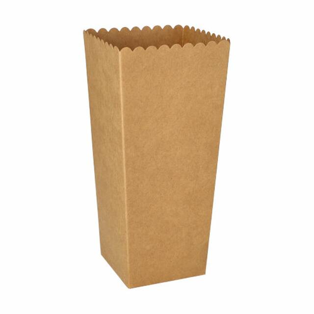 1000 Stck Popcorn-Boxen aus Pappe  pure  eckig 19,7 x 7 x 7 cm, klein