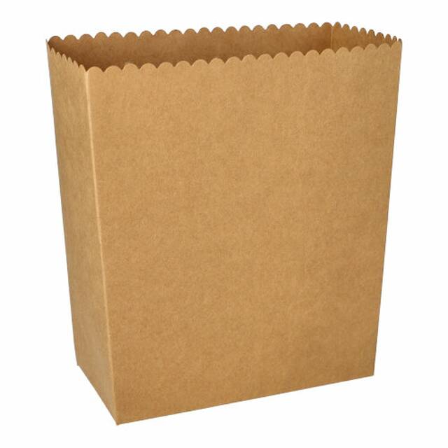 500 Stck Popcorn-Boxen aus Pappe  pure  eckig 19,2 x 15,8 x 8 cm, gro