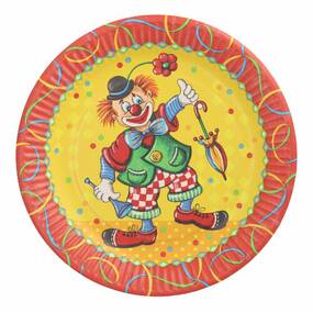 500 Stck Pappteller  23 cm  Clown 