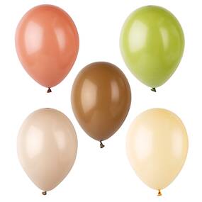 120 Stck Luftballons  25 cm farbig sortiert  Natural 