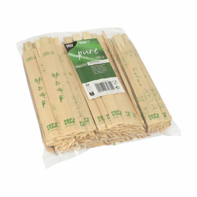 1000 Stck Essstbchen aus Bambus, 21 cm, einzeln gehllt